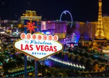 Las Vegas banner ciudad noche fondos paño de vinilo de alta calidad ordenador impreso fondos del Partido