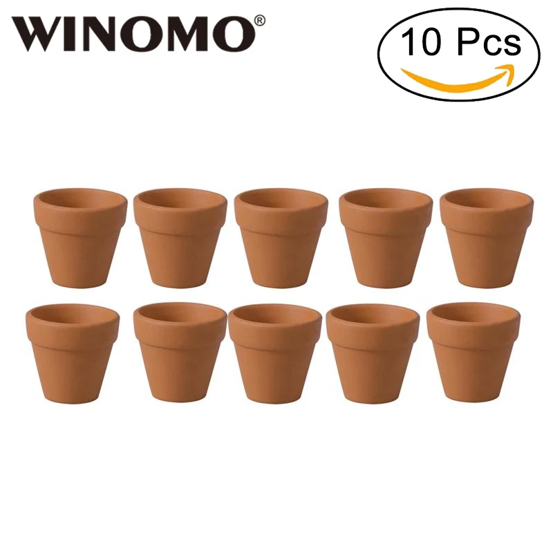 10Pcs 4.5x4cm Small Mini Terracotta Pot Clay Ceramic Pottery Planter Cactus Flower Pots Succulent Nursery |