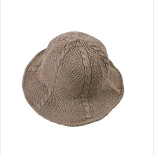 BINGYUANHAOXUAN новые акриловые вязаные шерстяные шляпы в рыбацком стиле Женские однотонные модные повседневные кепки