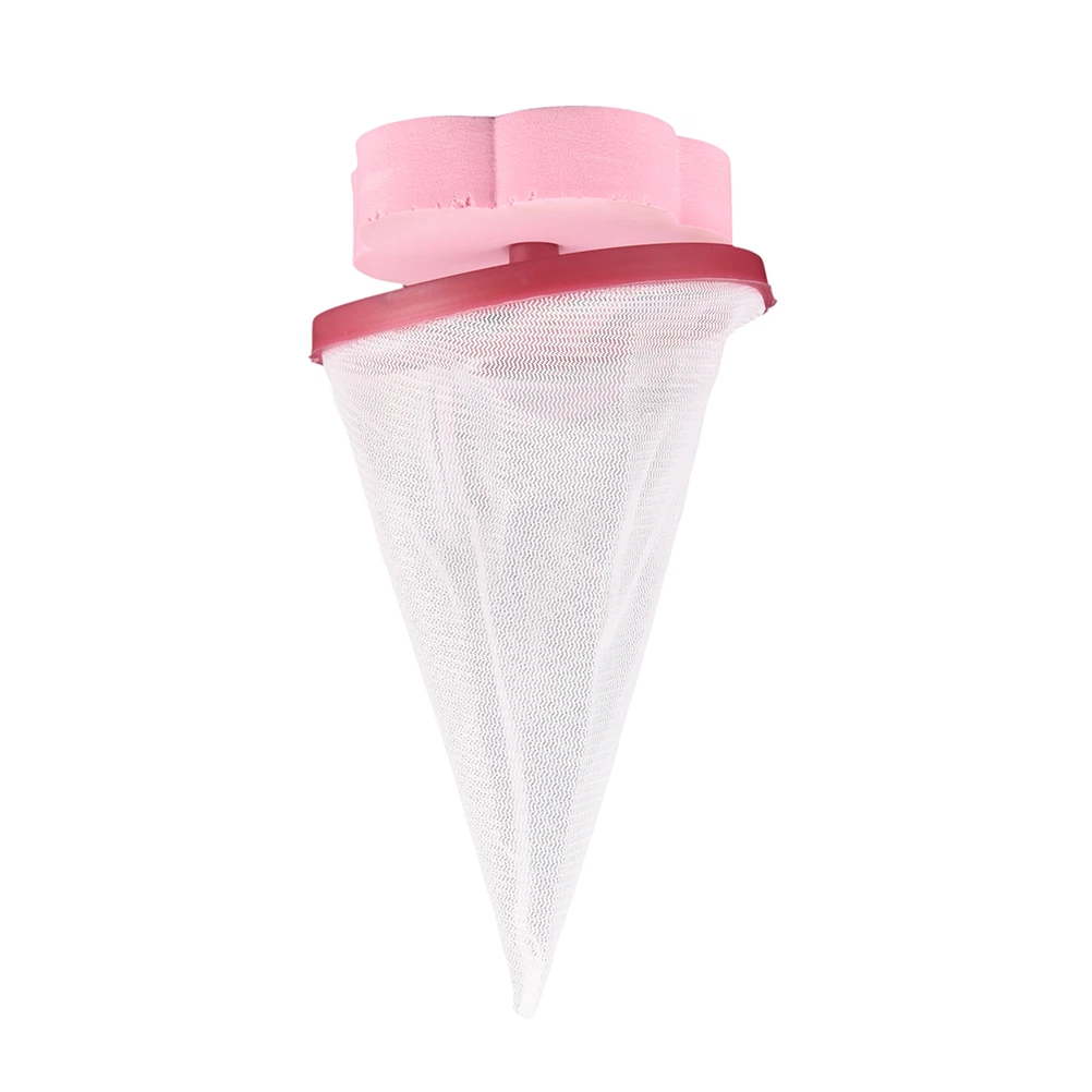 Синий/розовый цветок сетчатый фильтр мешок прачечная мяч плавающий стиль стиральная машина фильтрация удаления волос устройства Инструменты для уборки дома - Цвет: Розовый