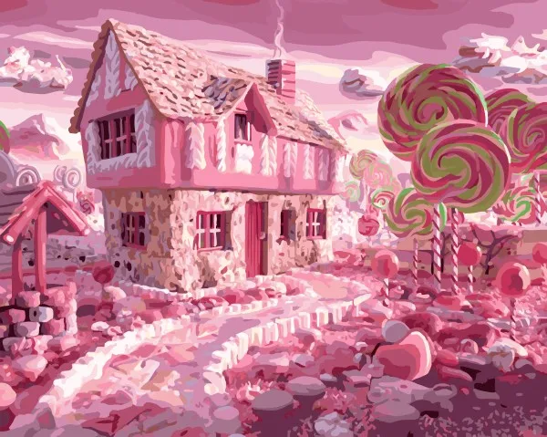 

Frameless Pictures Painting By Numbers Digital Oil Painting On Canvas Pattern Home Decor Hansel and Gretel 40X50CM