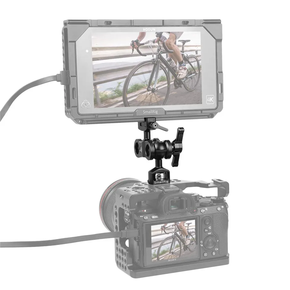  SmallRig Magic Arm With Double Ballheads ( Arri locating Pins and NATO Clamp) To Mount Camera Cage/
