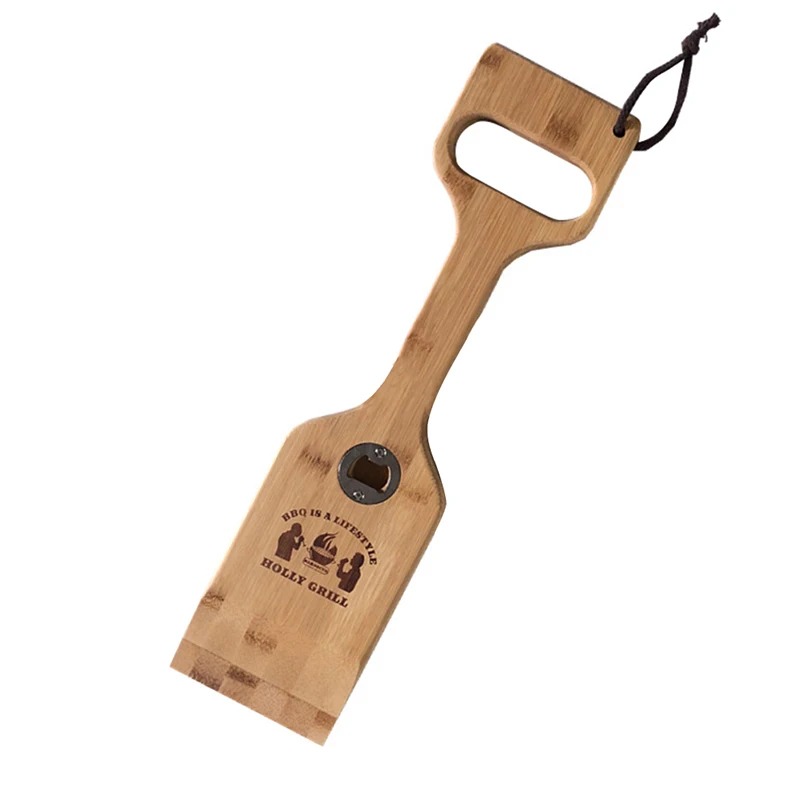 BBQ Grill Wood Shovel Oak Cleaning Tool Scraper Opener Clean And Hygienic Multifunctional Bottle