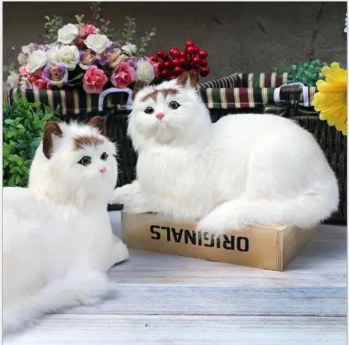 

WYZHY Simulation animal model simulation cat lying cat fur crafts ornaments children holiday ceremony 31CMx17CMx18CM