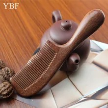 2016 Authentic Bridal Wedding Party makeup brushes Quality Handmade professional Red sandalwood wooden hair combs hairbrushes