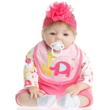 SanyDoll см 22 дюймов 55 см силиконовая кукла реборн, Реалистичная кукла реборн для детей игрушки красная роза набор кукол