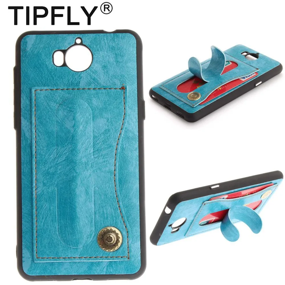 TIPFLY Stand Card Slot Fundas For Huawei Y5 2017 Soft TPU Kickstand Function Back Cover for Y6 Phone Case Capa |