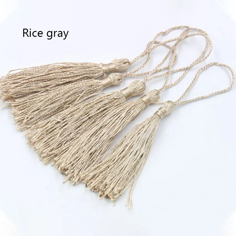 Beige gray 10 шт. декоративная модная бахрома популярная полиэфирная отделка Смешанные Подвески с кисточками ювелирные изделия изготовление Мода Горячие SALL Ремесло Аппликация «сделай сам» - Цвет: Beige gray