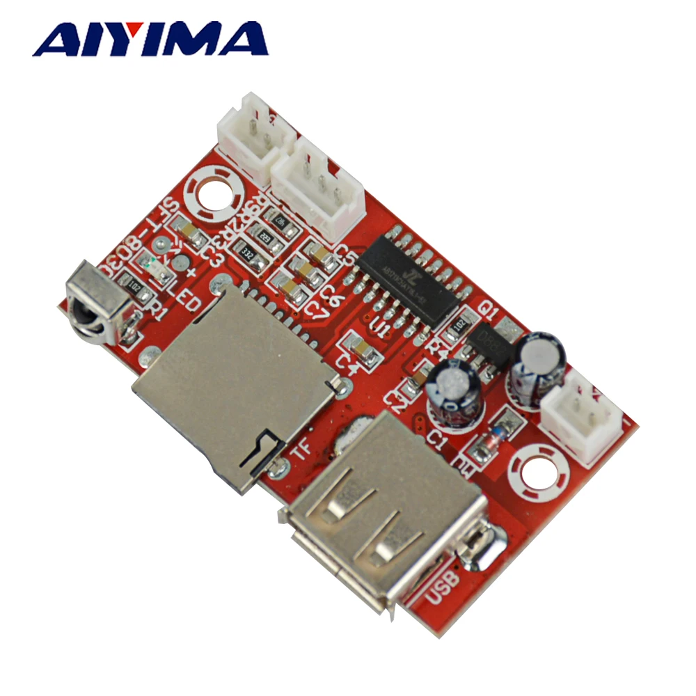 AIYIMA мини аудио модуль USB MP3 Plyer декодер доска DC5V-12V WAV без потерь декодирование TF карты декодер доска