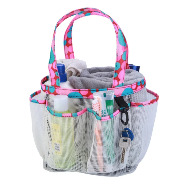 Ретикулярный мешок для хранения корзина для ванной комнаты Органайзер подвесные туалетные принадлежности сетчатый мешок с 7 Pocke для общежития/спортзала/лагеря/путешествия - Цвет: 5