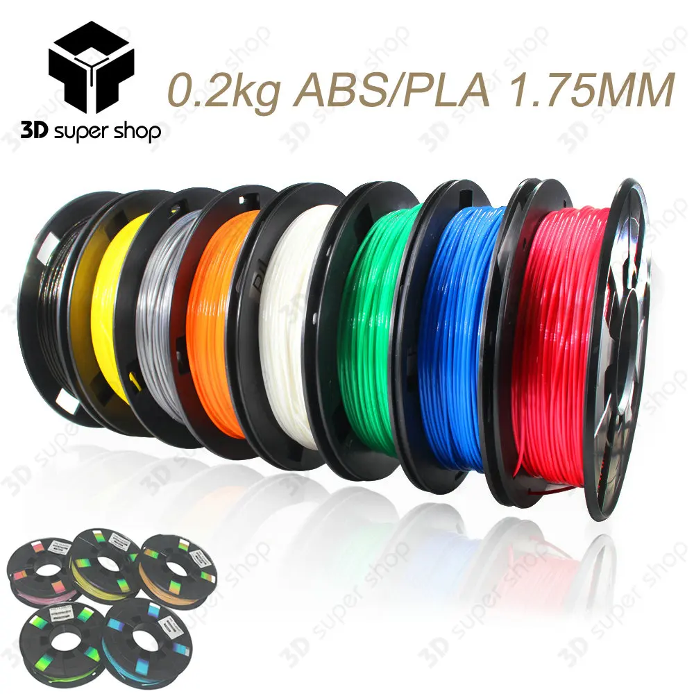 

ABS/PLA 1.75mm/0.2kg Filament Printing Materials for RepRap Plastic For 3D Printer Extruder Pen Accessories Many color