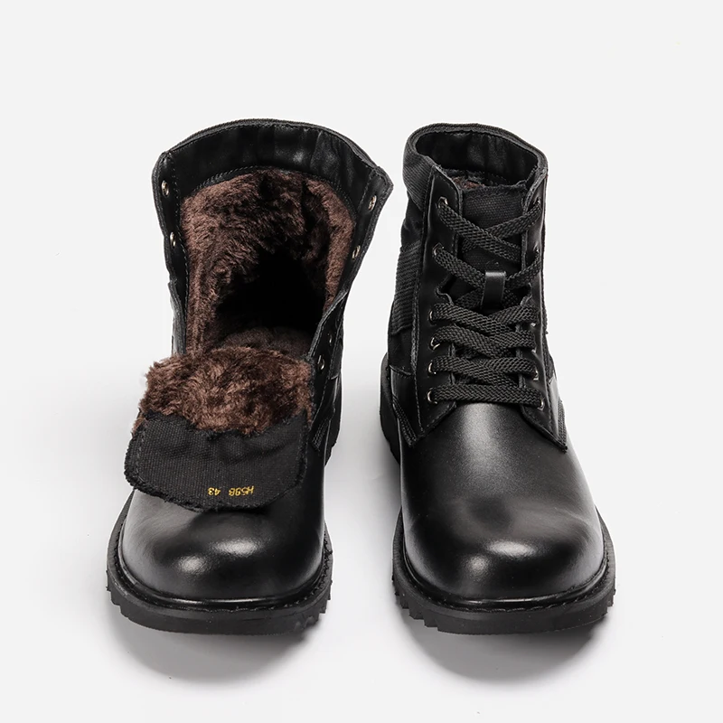 Cow Leather Winter Ankle Boots Size 37~48 Hecrafted Brand 2019 Warm Winter Shoes #FJH588JM