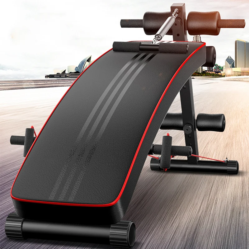 

Adjustable Folding Declined Sit Up Board Mutifunctional Abdominal Bench Home Gym Fitness Bench-Crunch Push Up