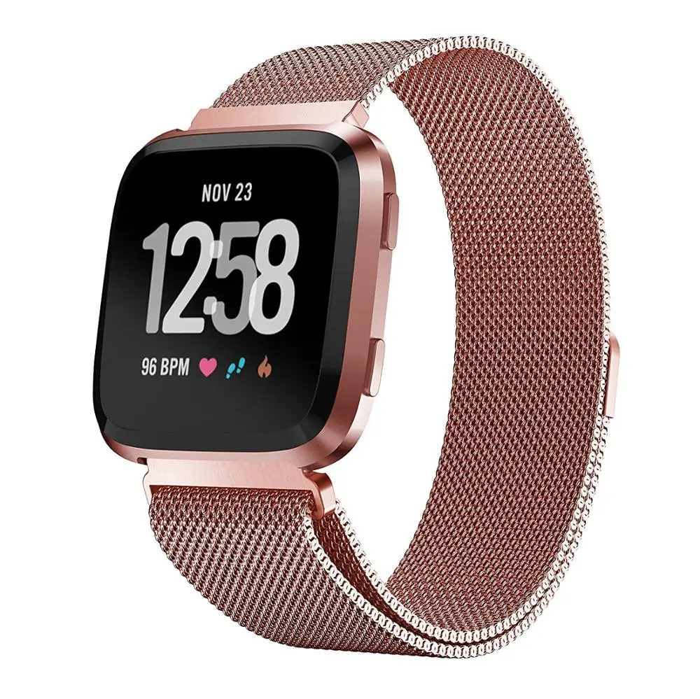 Kartice для Fitbit Versa ремешок Миланская петля сменный Браслет из нержавеющей стали