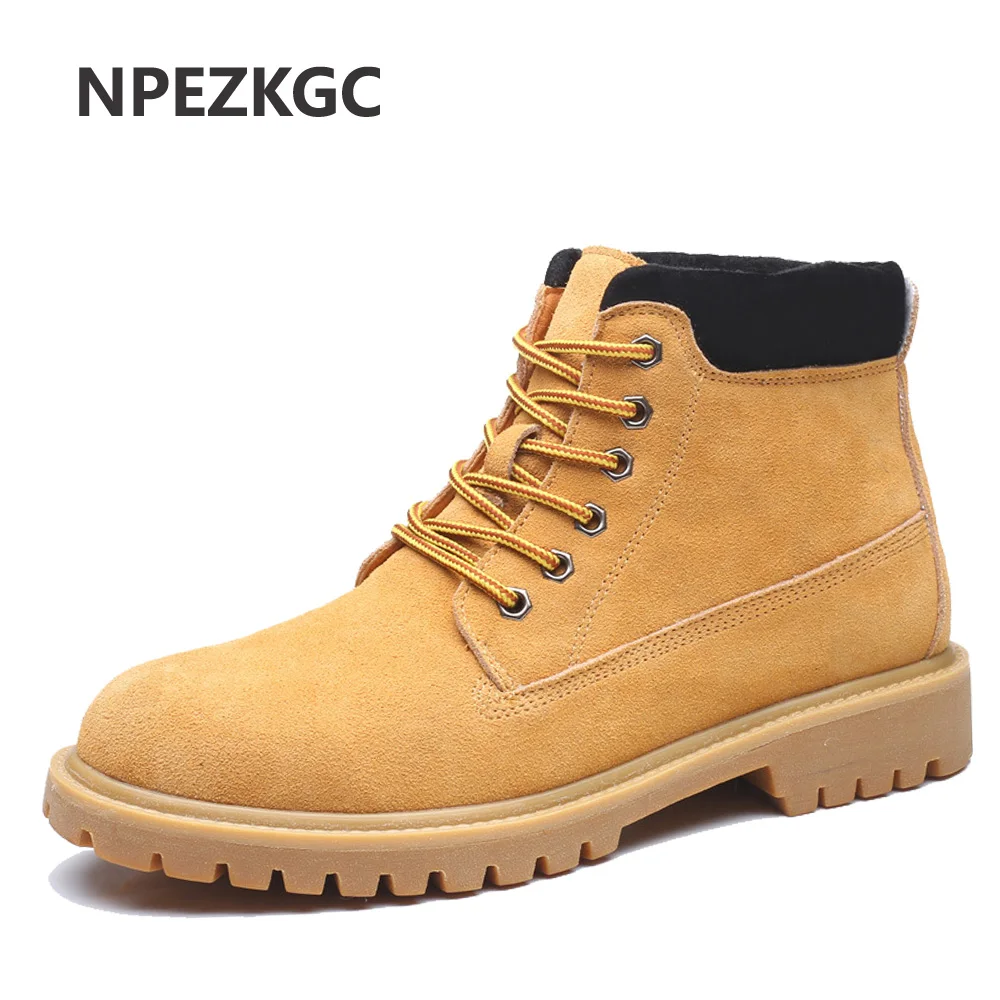 NPEZKGC/Лидер продаж года; фирменные рабочие повседневные армейские мужские ботинки; Мужская обувь; зимние ботинки из натуральной кожи на резиновой подошве; качественные мужские ботинки