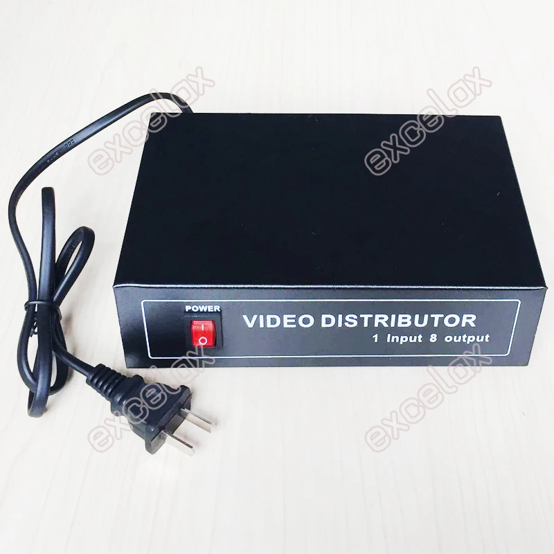 1 In 8 Out CVBS Analog Video Distributor Multiplexer Splitter for CCTV Security Camera 8CH BNC Composite Signal Amplifier