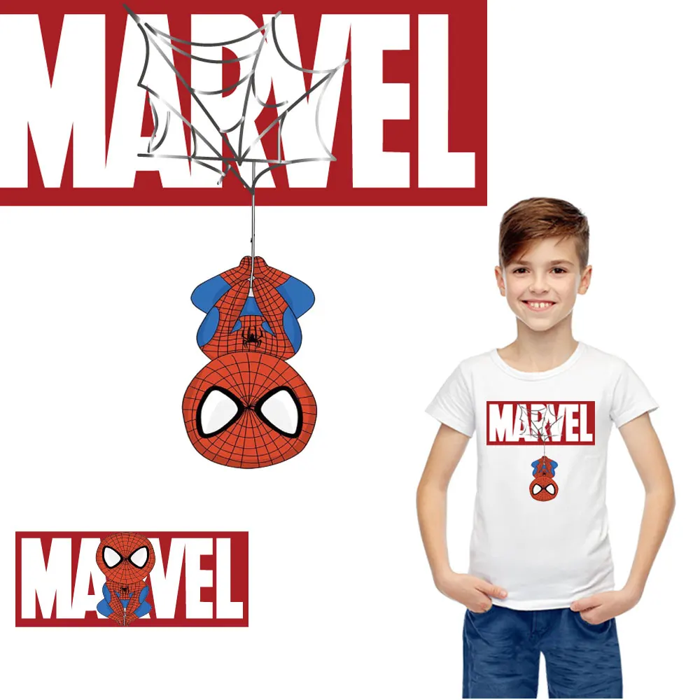spiderman patches for clothing iron on transfer cartoon stickers ...