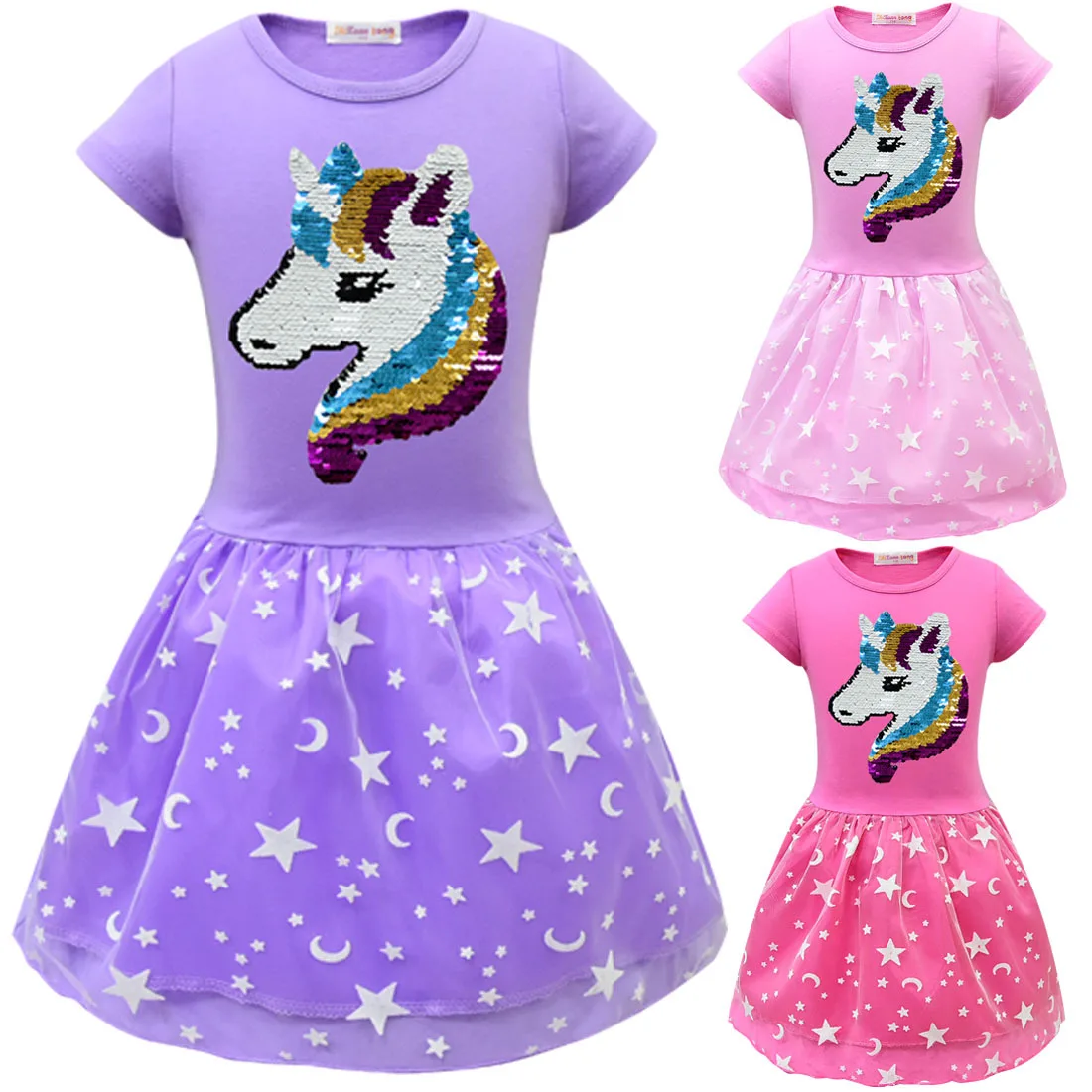 Vestido de unicornio para niña de 3 a 8 años, traje de fiesta de  cumpleaños, traje de unicornio, vestidos de fiesta de verano para niña -  AliExpress Madre y niños