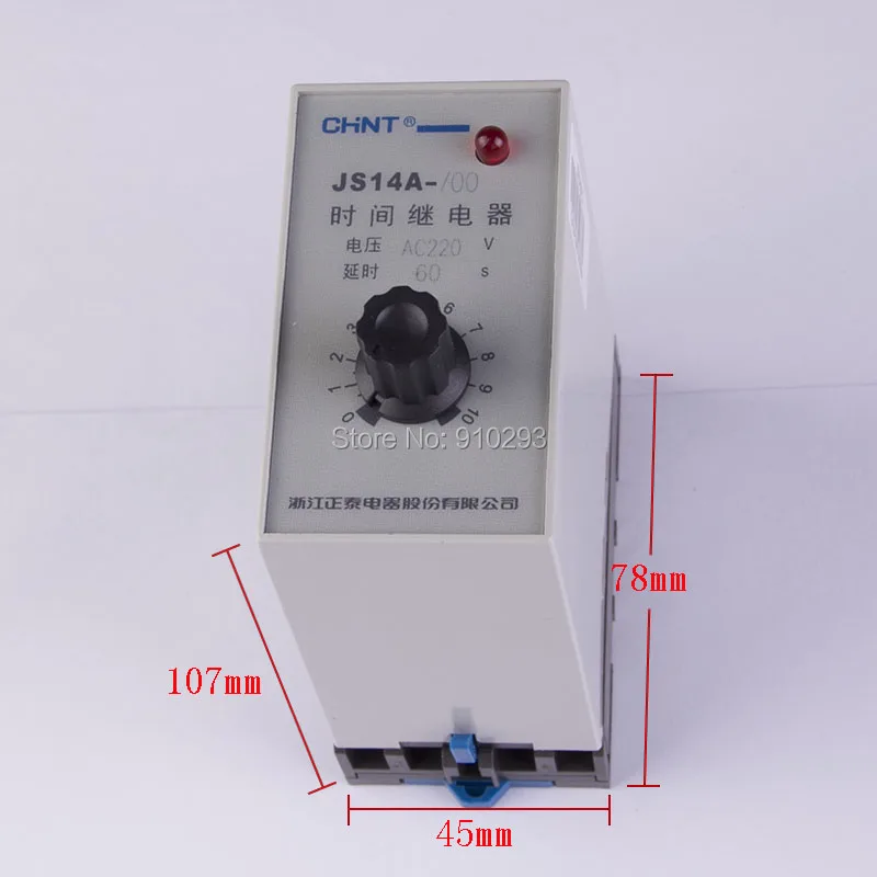 JS14A реле задержки времени схема проводки 60s мощность общего назначения реле задержки времени функция AC220V релейный модуль электрические реле