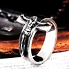 Beier-anillo estilo Punk para hombre, 316L, acero inoxidable, parte del oro, cruz de Jesús, LLBR8-134R ► Foto 3/6