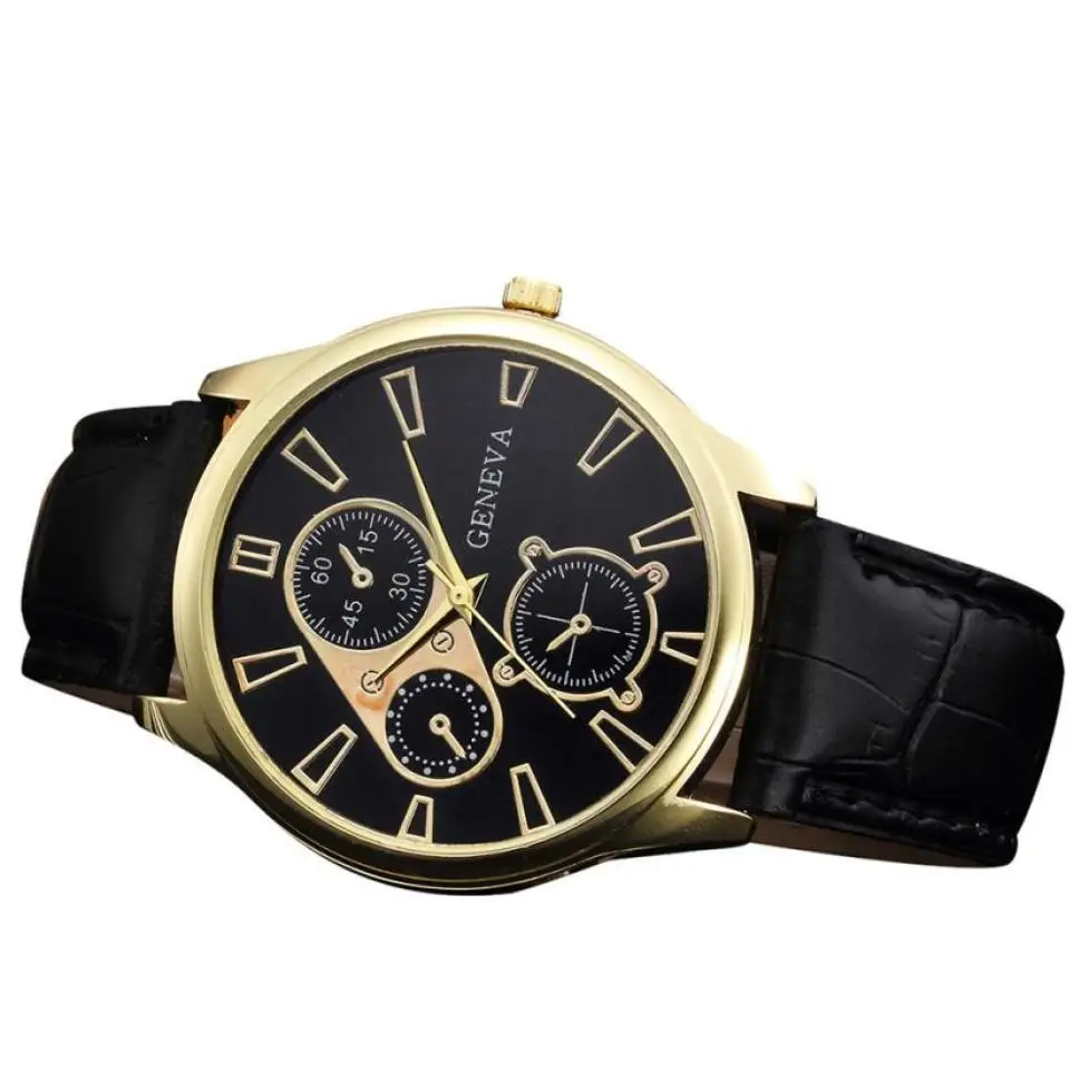 Timezone#401 Ретро Мужские часы дизайн кожаный ремешок Аналоговый сплав кварцевые наручные часы - Цвет: Style A