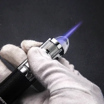 

Metal Strong Straight Flame Cigarette Lighter Portable Butane Gas Lighter Keyboard Button Torch Jet Lighter Supper Double Flame