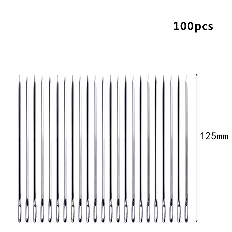 20/100 шт 175 мм длиной Нержавеющая сталь, сделай сам, швейная игла для иглы из кожи бытовые швейные Инструмент аксессуары шпильки - Цвет: 100PCS