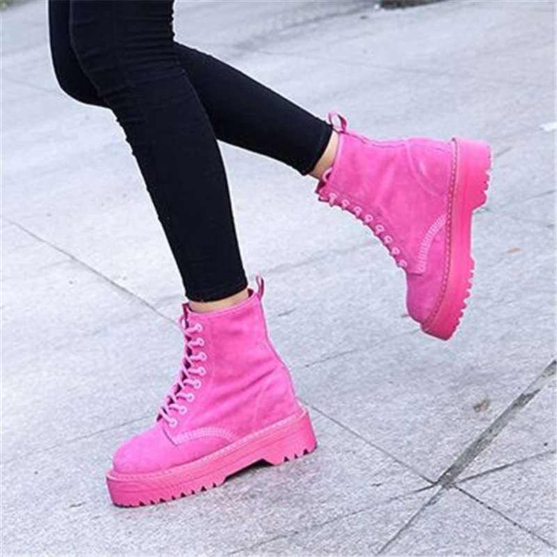 Najtaniej Obuwie zimowe damskie zwiększone wewnętrzne buty motocyklowe oryginalne skórzane buty w stylu Vintage ciepłe pluszowe śniegowce 033