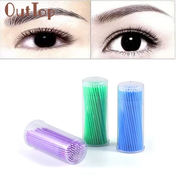 

100pcs/pack Disposable Cotton Swab Eyelash Extension Micro Individual Applicators Home Mascara Brush Cotton Soft Swab Saf
