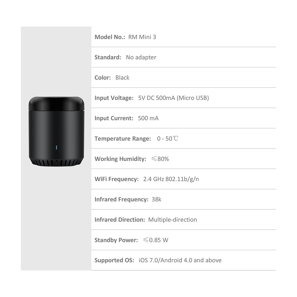  Broadlink RM Mini3 Universal Intelligent WiFi/IR/4G Wireless IR Remote Controller Via IOS Android S - 33035011654