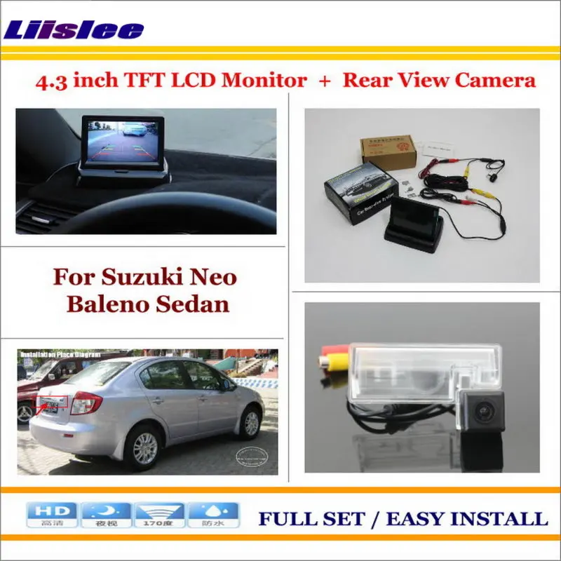 

Liislee For Suzuki Neo Baleno Sedan Car Reverse Backup Rear Camera + 4.3" LCD Screen Monitor = 2 in 1 Rearview Parking System