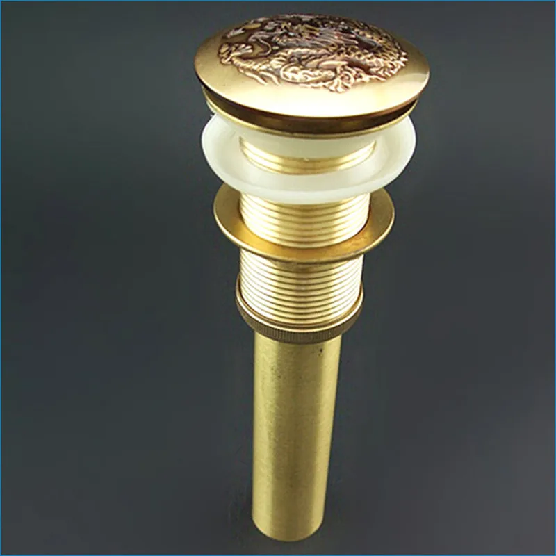 Luxury Antique Brass Basin Drainer,copper Pop Up Waste,basin pop up