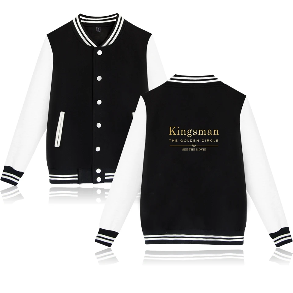 

LUCKYFRIDAYF Kingsman printed Baseball Jacket men women Sweatshirts coats tops casual long sleeve funny harajuku hoodies Jackets