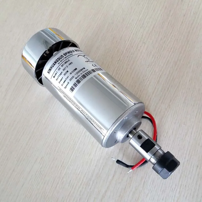 

BEST! 300W Mini Spindle motor , DC12-48V ER11,12000rpm, Engraving milling grind air-cooling spindle motor/ ER11 spindle motor