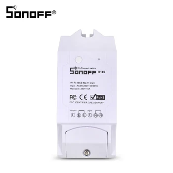 

ITEAD Sonoff TH10 Wifi Switch Temperature and Humidity Sensor Automation Module Wireless Remote Control For Smart Home 10A 2200W