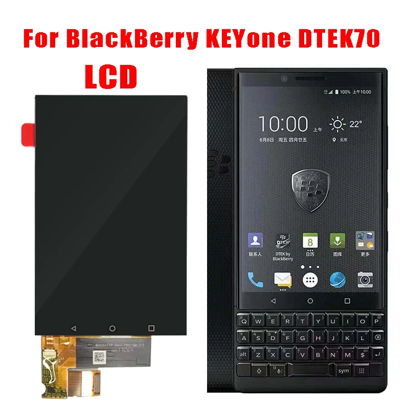 

100% NEW For BlackBerry KEYone DTEK70 LCD Display Replacement Parts For BlackBerry DTEK 70 Touch Screen Original