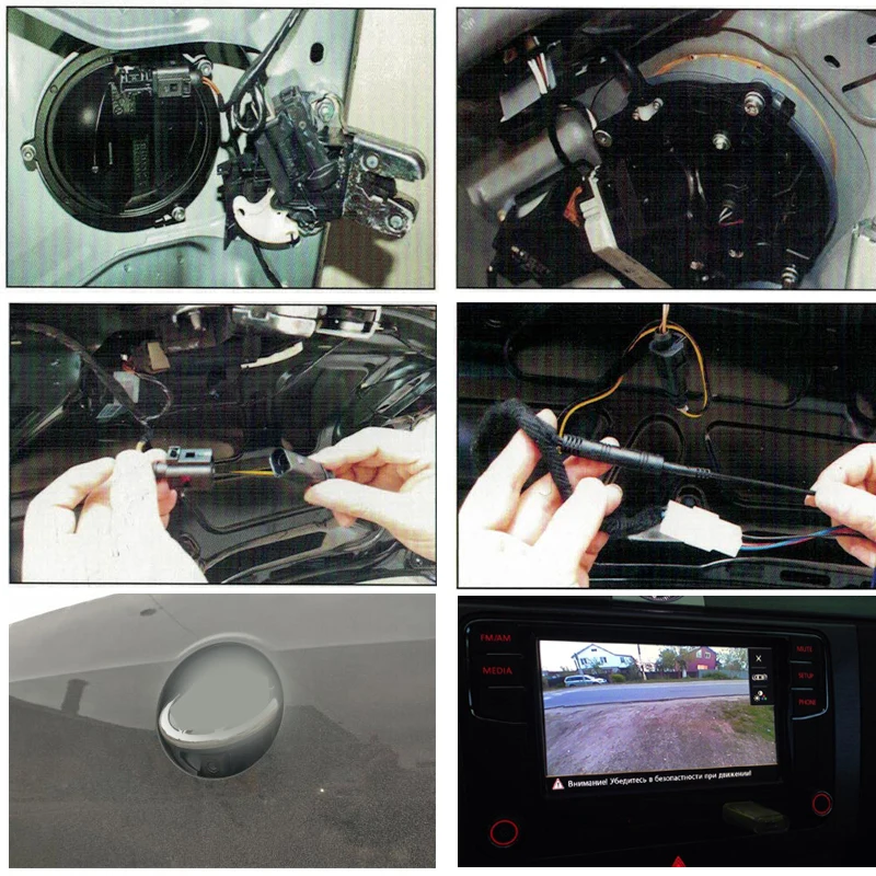 Автомобильная камера заднего вида GreenYi с логотипом VW HD CCD подходит для Volkswagen CC Golf