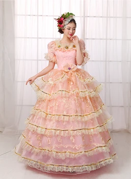 

Free PP Medieval Renaissance Queen Victorian Edwardian Dresses victorian halloween costumes for women 3XL plus size costumes