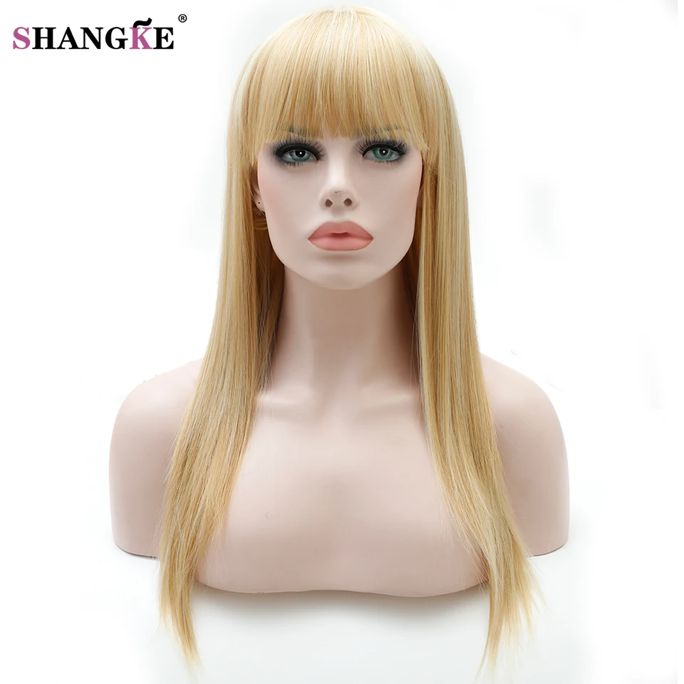 Ladies Black Long Straight Split-Hair Wig Cover, High Temperature Fiber Hair Wig