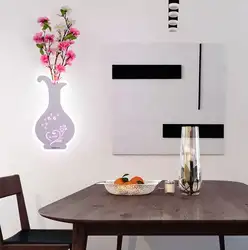 Светодиодный творческие обои лампа для гостиной прикроватная простая ваза для украшения спальни с настенный светильник-бра, украшенный