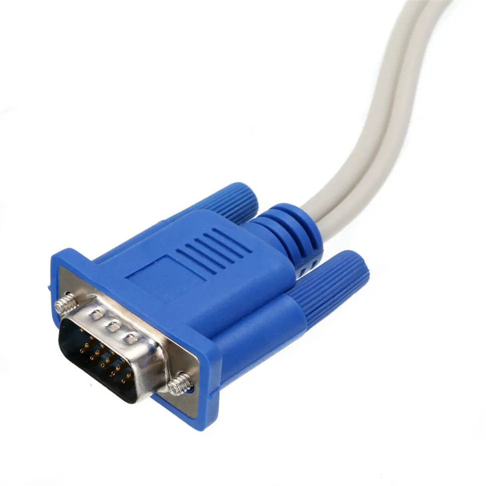 YKSO VGA Cable 15 Pin VGA Male to TV S-VideoRCA Female AV OUT Adapter Cable Audio Video Cable Composite HD TV VGA Cable (2)