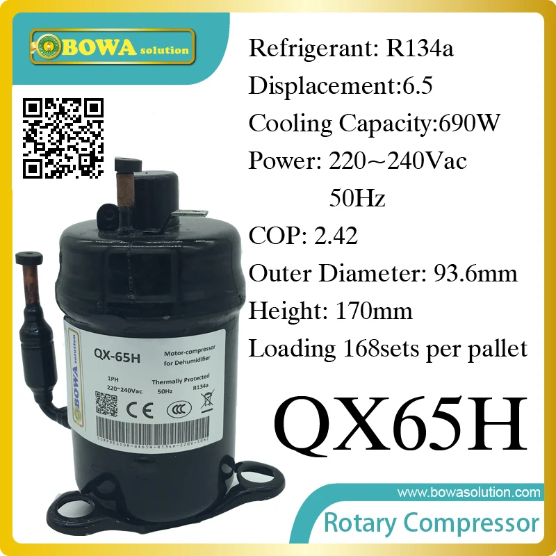

690W Cooling capacity coolant compressor (R134a) suitable for single door commerce stainless steel display and freezer