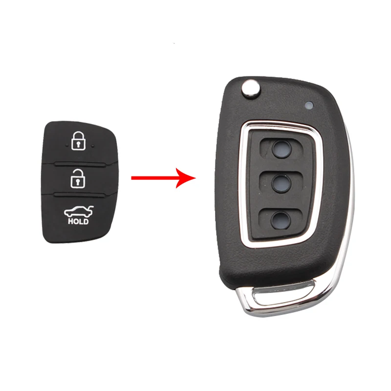New Auto Parts Replacement 3 Button Rubber Silica Key Case Pad For 2013-2014 Hyundai Santa Fe (ix45) Flip Car Key Cover New Auto Parts Replacement 3 Button Rubber Silica Key Case Pad For 2013-2014 Hyundai Santa Fe (ix45) Flip Car Key Cover