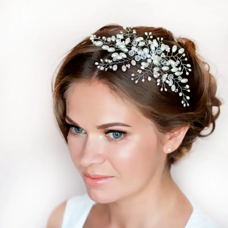 Accesorios para el cabello Tiara hecha a mano peine novia dama de honor