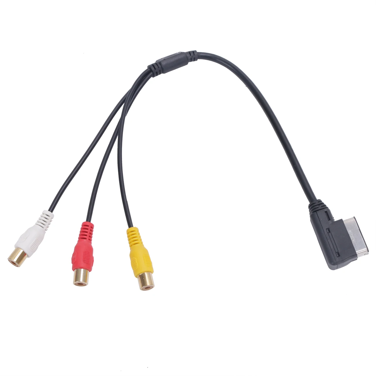 Tanie Dla VW dla Audi AMI AUX MDI MMI adapter do kabla A3 A4 A6 A7 A8 Q5 Q7 R8 AMI MMI RCA 3RCA wideo dvd Audio wejście drutu akcesoria samochodowe