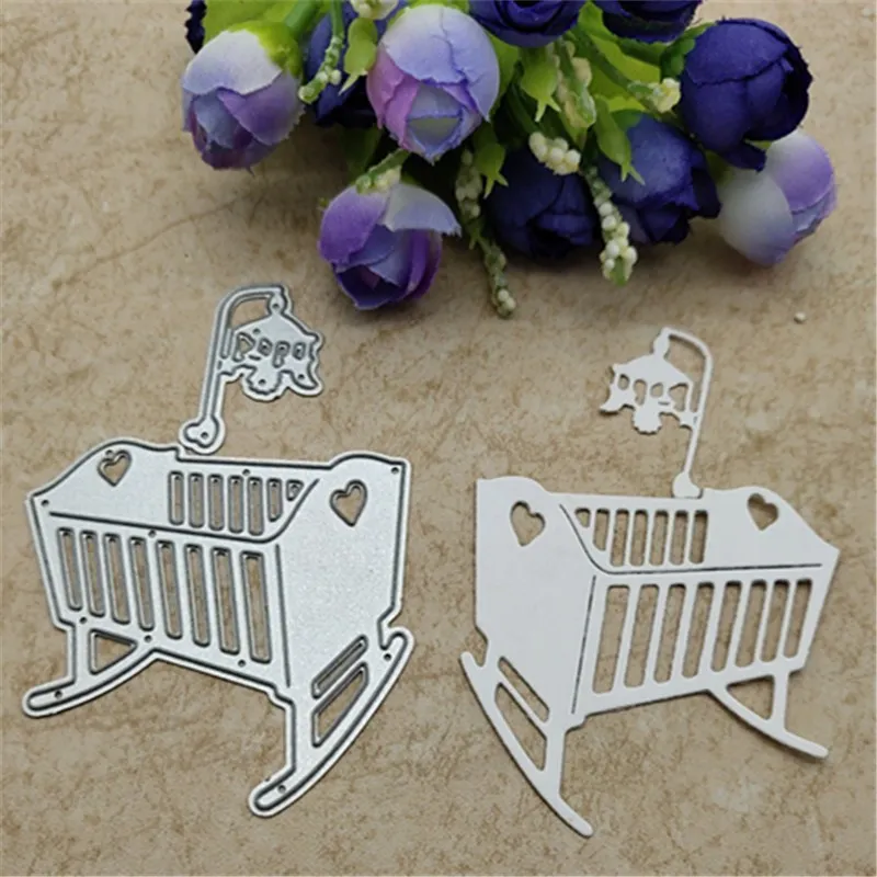 Baby Bed Heart Toys Metal Cutting Dies Stencils For Card Making Decorative Embossing Suit Paper Cards Stamp DIY