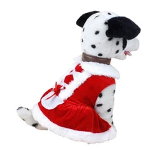 Durable Dog Clothes Santa Doggy Costumes Pet Apparel with cute dog bell