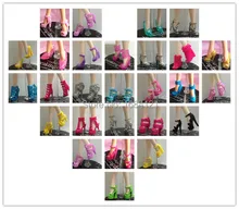 Free Shipping 100pairs Shoes for barbie doll Doll Accessories For Barbie Doll high heels for barbie