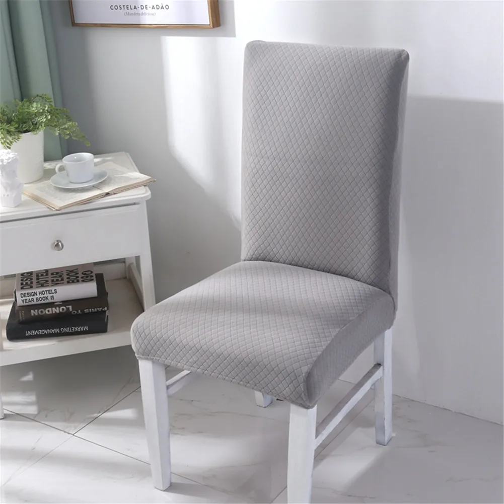 Клетчатый флисовый тканевый чехол на стулья, чехлы для сидений, растягивающийся съемный столовый набор, чехлы для стульев, гостиничные банкетные чехлы для сидений