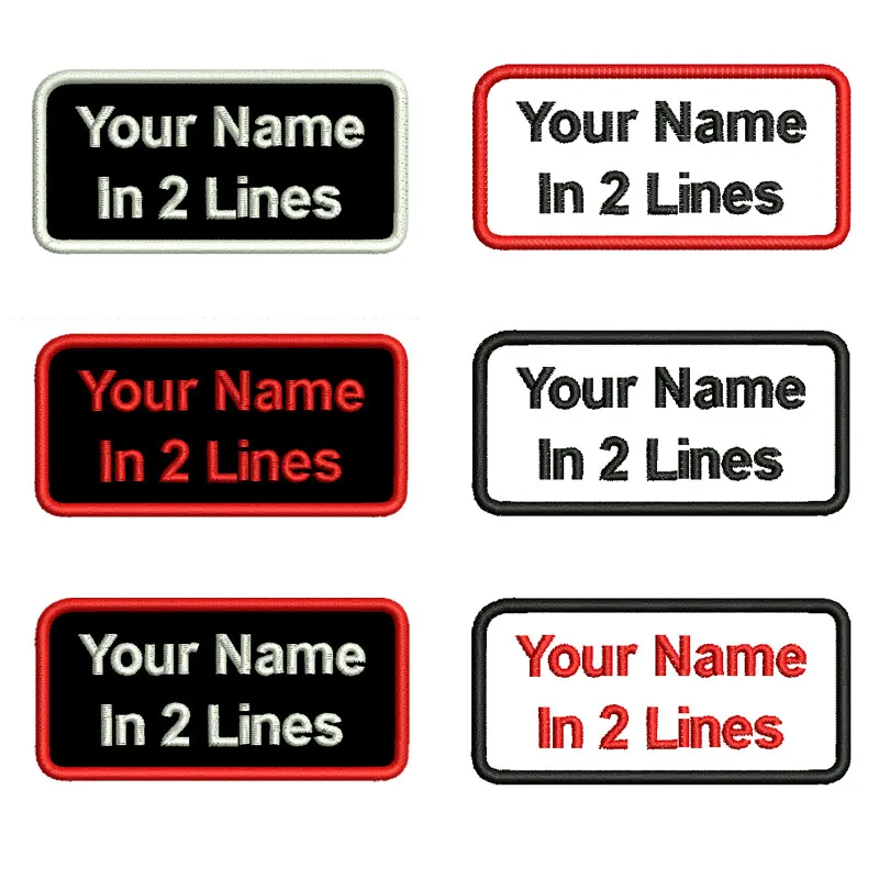 

3" wide Rectangular custom name iron on patches sew on bagde military patches for clothing bag